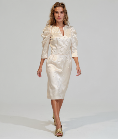 Vestido Seda Perlas